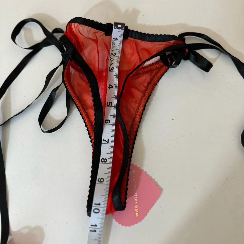 Sugar Thrillz X Dolls‎ Kill Red Riviera Bliss RIVIERA BLISS Lingerie Set NWT XL